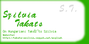 szilvia takats business card